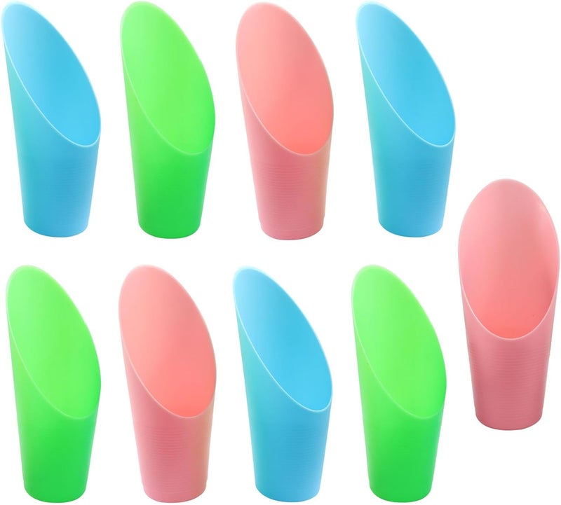 OSVJE 9 Pcs Bonsai Soil Scoops Plastic Garden Shovels Garden Tool, Colorful Mini Potting Scoops for Plant Succulent, Lightweight and Durable Design for Easy Gardening and Transplanting Tasks - Image 1